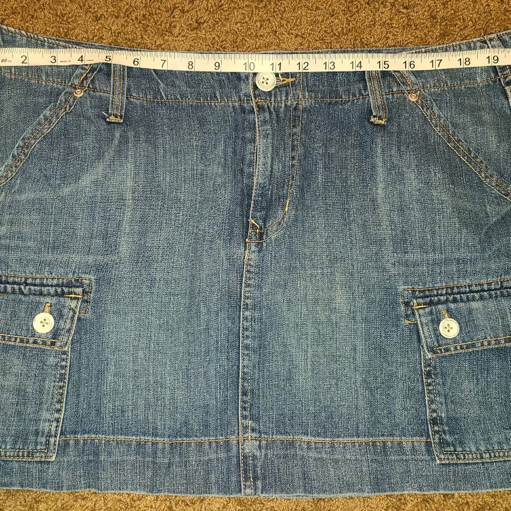 Vintage Ultra Low Rise Old Navy Denim Skirt - size 16 - Picture 6 of 6